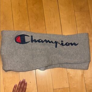 Champion Heather Gray Sweatpants with Navy Logo
